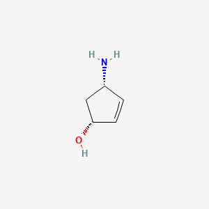 molecular formula C5H9NO B8211142 (1R,4S)-4-aminocyclopent-2-en-1-ol 