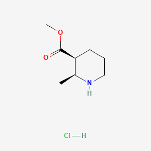 molecular formula C8H16ClNO2 B8211148 methyl (2S,3S)-2-methylpiperidine-3-carboxylate;hydrochloride 