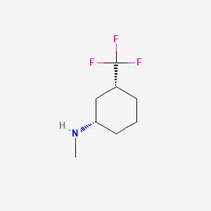 molecular formula C8H14F3N B8211156 (1S,3R)-N-methyl-3-(trifluoromethyl)cyclohexan-1-amine 