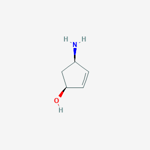 molecular formula C5H9NO B8211162 [1S-cis]-4-amino-2-cyclopenten-1-ol 