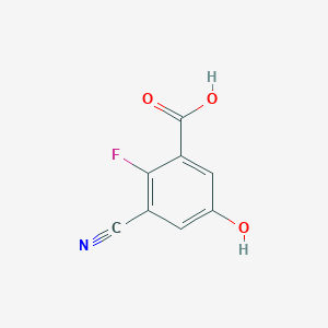 molecular formula C8H4FNO3 B8211170 3-Cyano-2-fluoro-5-hydroxy-benzoic acid 