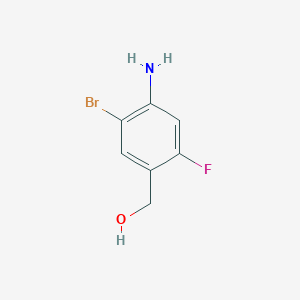 molecular formula C7H7BrFNO B8211207 (4-Amino-5-bromo-2-fluorophenyl)methanol 