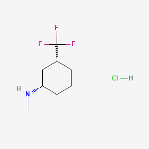 molecular formula C8H15ClF3N B8211221 (1S,3R)-N-methyl-3-(trifluoromethyl)cyclohexan-1-amine;hydrochloride 