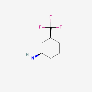 molecular formula C8H14F3N B8211223 (1R,3S)-N-methyl-3-(trifluoromethyl)cyclohexan-1-amine 