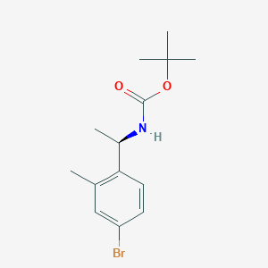 molecular formula C14H20BrNO2 B8211231 tert-Butyl (R)-(1-(4-bromo-2-methylphenyl)ethyl)carbamate 