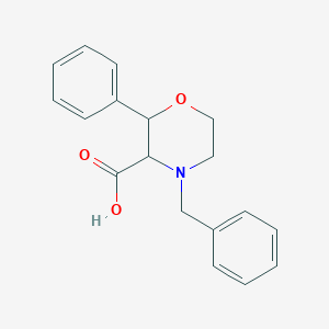 molecular formula C18H19NO3 B8211270 4-Benzyl-2-phenyl-morpholine-3-carboxylic acid 