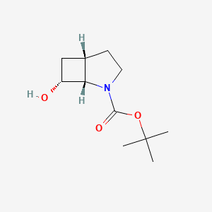 molecular formula C11H19NO3 B8211288 tert-butyl (1S,5S,7R)-7-hydroxy-2-azabicyclo[3.2.0]heptane-2-carboxylate 