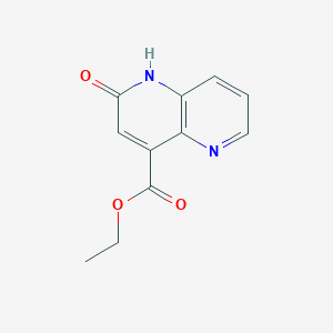 molecular formula C11H10N2O3 B8211295 Ethyl 2-oxo-1,2-dihydro-1,5-naphthyridine-4-carboxylate 
