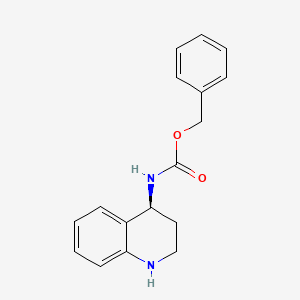 molecular formula C17H18N2O2 B8211306 benzyl N-[(4S)-1,2,3,4-tetrahydroquinolin-4-yl]carbamate 