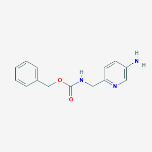 molecular formula C14H15N3O2 B8211324 benzyl N-[(5-aminopyridin-2-yl)methyl]carbamate 
