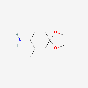 molecular formula C9H17NO2 B8211330 7-Methyl-1,4-dioxaspiro[4.5]decan-8-amine 