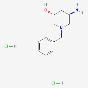 (3R,5S)-5-amino-1-benzylpiperidin-3-ol;dihydrochloride