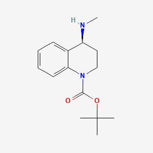 molecular formula C15H22N2O2 B8211351 tert-butyl (4S)-4-(methylamino)-3,4-dihydro-2H-quinoline-1-carboxylate 