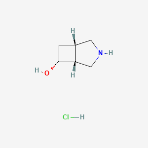 molecular formula C6H12ClNO B8211365 (1S,5R,6R)-3-azabicyclo[3.2.0]heptan-6-ol;hydrochloride 