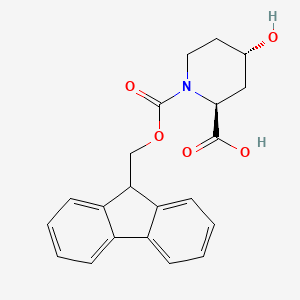 molecular formula C21H21NO5 B8211370 (2S,4S)-4-Hydroxy-1,2-piperidinedicarboxylicAcid1-(9H-Fluoren-9-ylmethyl)Ester 
