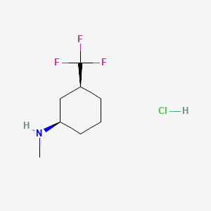molecular formula C8H15ClF3N B8211389 (1R,3S)-N-methyl-3-(trifluoromethyl)cyclohexan-1-amine;hydrochloride 
