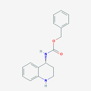 molecular formula C17H18N2O2 B8211390 benzyl N-[(4R)-1,2,3,4-tetrahydroquinolin-4-yl]carbamate 