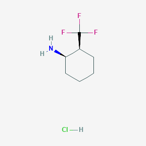 molecular formula C7H13ClF3N B8211425 (1R,2S)-2-(Trifluoromethyl)cyclohexanamine hydrochloride CAS No. 920966-20-7