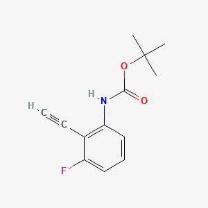 molecular formula C13H14FNO2 B8211434 tert-butyl N-(2-ethynyl-3-fluorophenyl)carbamate 