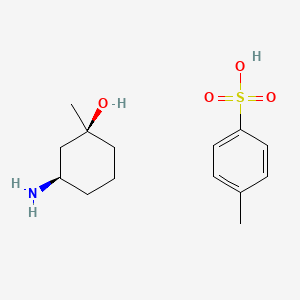 molecular formula C14H23NO4S B8211559 (1S,3R)-3-amino-1-methylcyclohexan-1-ol;4-methylbenzenesulfonic acid 