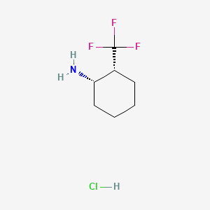 molecular formula C7H13ClF3N B8211570 (1S,2R)-2-(trifluoromethyl)cyclohexan-1-amine;hydrochloride 