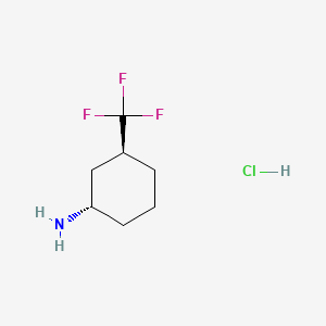 (1S,3S)-3-(trifluoromethyl)cyclohexan-1-amine;hydrochloride