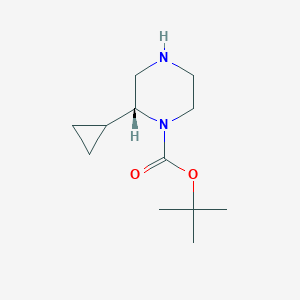 molecular formula C12H22N2O2 B8211651 (R)-Tert-butyl 2-cyclopropylpiperazine-1-carboxylate 