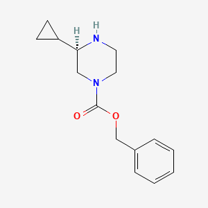 molecular formula C15H20N2O2 B8211656 benzyl (3R)-3-cyclopropylpiperazine-1-carboxylate 
