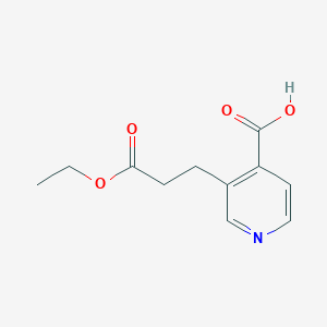 molecular formula C11H13NO4 B8211693 3-(3-Ethoxy-3-oxopropyl)pyridine-4-carboxylic acid 
