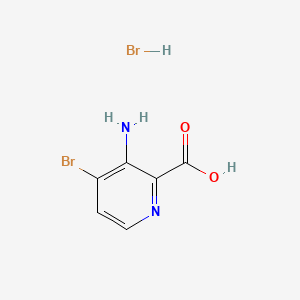 molecular formula C6H6Br2N2O2 B8211706 3-Amino-4-bromopyridine-2-carboxylic acid;hydrobromide 