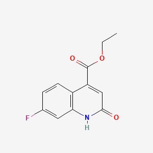 molecular formula C12H10FNO3 B8211733 ethyl 7-fluoro-2-oxo-1H-quinoline-4-carboxylate 