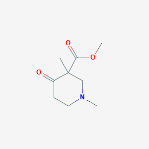 molecular formula C9H15NO3 B8211744 1,3-Dimethyl-4-oxo-piperidine-3-carboxylic acid methyl ester 