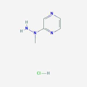 molecular formula C5H9ClN4 B8211759 N-Methyl-N-pyrazin-2-YL-hydrazine hydrochloride CAS No. 1187929-98-1