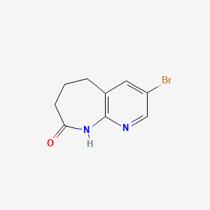 molecular formula C9H9BrN2O B8211774 3-Bromo-5,6,7,9-tetrahydro-pyrido[2,3-b]azepin-8-one 