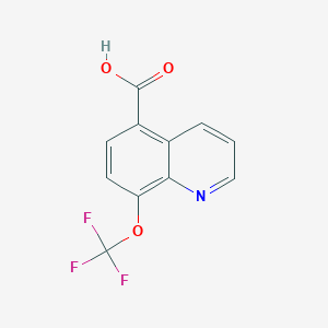molecular formula C11H6F3NO3 B8211803 8-(Trifluoromethoxy)quinoline-5-carboxylic acid 