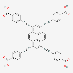 molecular formula C52H26O8 B8211839 4,4',4'',4'''-(Pyrene-1,3,6,8-tetrayltetrakis(ethyne-2,1-diyl))tetrabenzoic acid 
