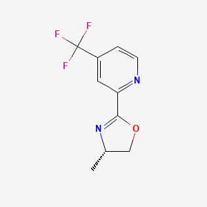 molecular formula C10H9F3N2O B8211916 (S)-4-Methyl-2-(4-(trifluoromethyl)pyridin-2-yl)-4,5-dihydrooxazole 