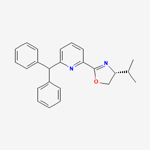 molecular formula C24H24N2O B8211931 (R)-2-(6-Benzhydrylpyridin-2-yl)-4-isopropyl-4,5-dihydrooxazole 