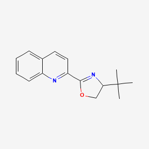 molecular formula C16H18N2O B8211979 4-(tert-Butyl)-2-(quinolin-2-yl)-4,5-dihydrooxazole 