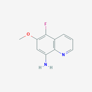 molecular formula C10H9FN2O B8212055 5-Fluoro-6-methoxyquinolin-8-amine 