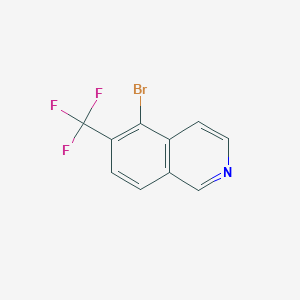 molecular formula C10H5BrF3N B8212085 5-Bromo-6-(trifluoromethyl)isoquinoline 