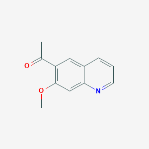 molecular formula C12H11NO2 B8212094 1-(7-Methoxyquinolin-6-YL)ethanone 