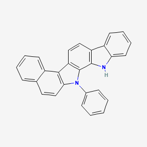 molecular formula C28H18N2 B8212122 14-Phenyl-13,14-dihydrobenzo[g]indolo[2,3-a]carbazole 