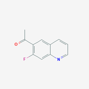 molecular formula C11H8FNO B8212134 1-(7-Fluoroquinolin-6-YL)ethanone 
