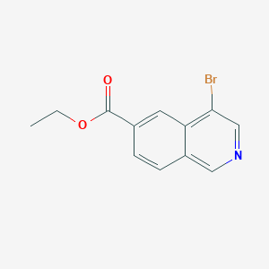molecular formula C12H10BrNO2 B8212142 Ethyl 4-bromoisoquinoline-6-carboxylate 