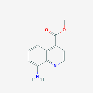 molecular formula C11H10N2O2 B8212157 Methyl 8-aminoquinoline-4-carboxylate 