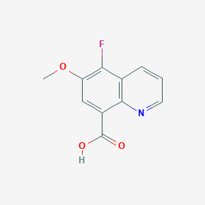molecular formula C11H8FNO3 B8212175 5-Fluoro-6-methoxyquinoline-8-carboxylic acid 