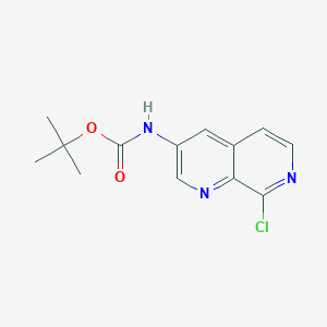 molecular formula C13H14ClN3O2 B8212176 tert-Butyl (8-chloro-1,7-naphthyridin-3-yl)carbamate 