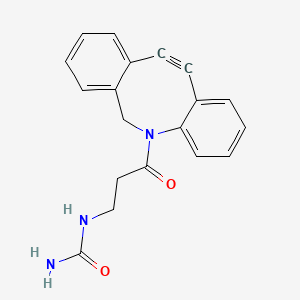 molecular formula C19H17N3O2 B8212212 N-[3-(11,12-Didehydrodibenz[b,f]azocin-5(6H)-yl)-3-oxopropyl]urea 