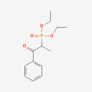 molecular formula C13H19O4P B8212220 Phosphonic acid, (1-methyl-2-oxo-2-phenylethyl)-, diethyl ester CAS No. 10409-56-0